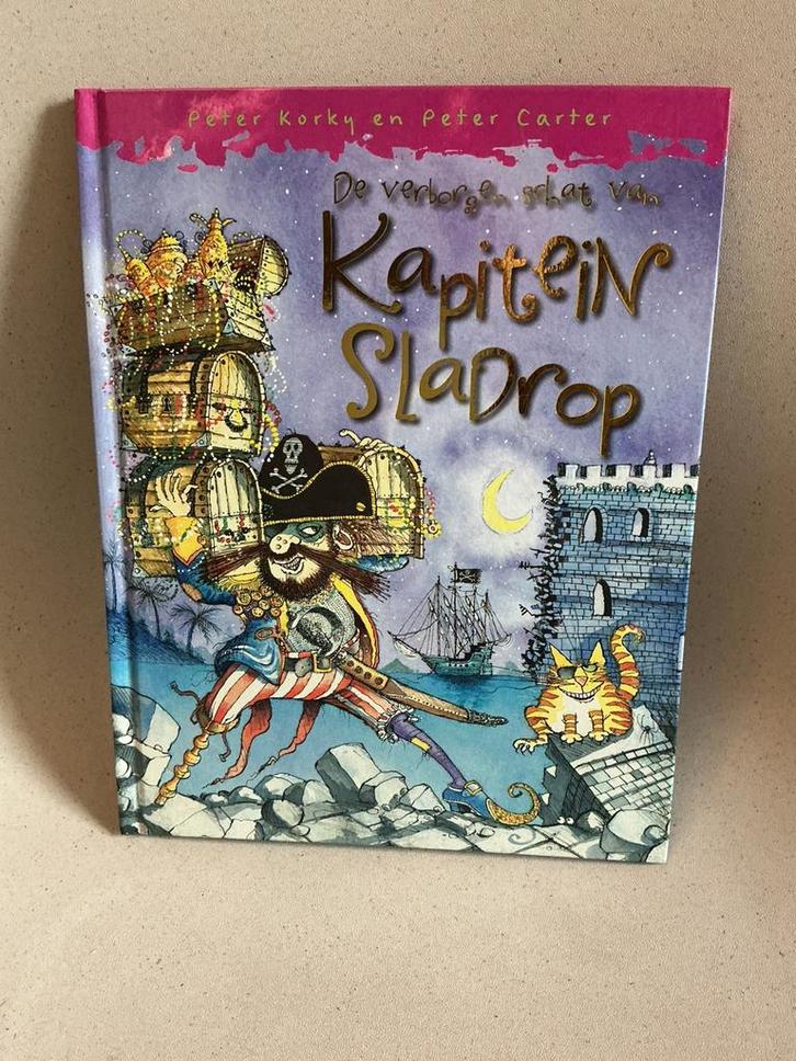 Peter Carter - De verborgen schat van kapitein Sladrop, Boeken, Prentenboeken en Plaatjesalbums, Gelezen, Prentenboek, Ophalen
