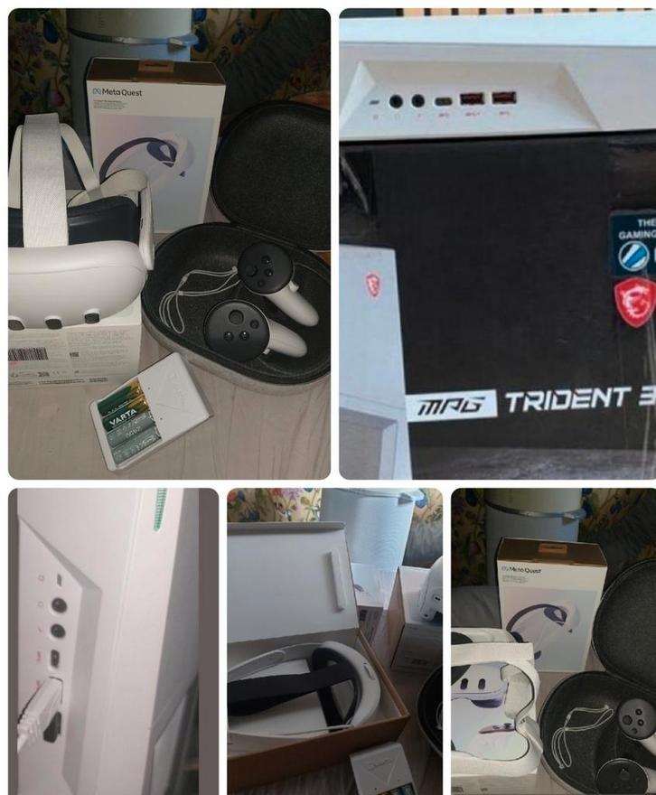 VR GAMING SET"MSI MPG Trident 3 +Meta Quest3 512GB+MQ3 ELITE, Games en Spelcomputers, Virtual Reality, Zo goed als nieuw, Pc, VR-bril