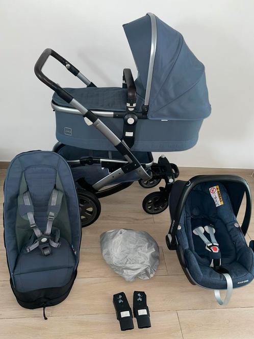 Joolz Geo 2  Quadro Blue kinderwagen 3-in-1 Compleet Set, Kinderen en Baby's, Buggy's, Zo goed als nieuw, Maxi-Cosi, Regenhoes