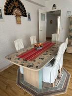 Table neuve avec 6 chaises, coussins et housses, Enlèvement, Neuf