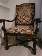 Antieke Ridderstoel Fauteuil, Huis en Inrichting, Stoelen, Gebruikt, Overige kleuren, Eén, Hout