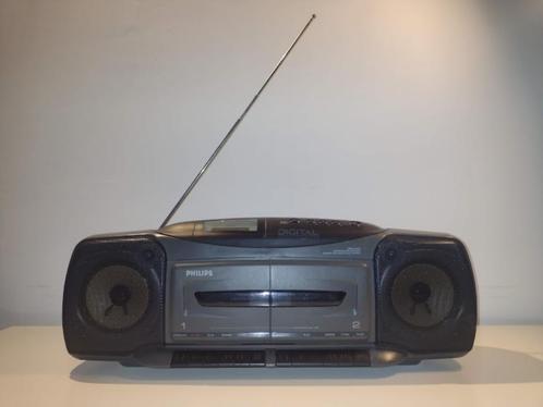 Radio + casetten speler Philips Digital Quartz Tuner X2stuks, Audio, Tv en Foto, Stereoketens, Gebruikt, Cassettedeck, Tuner of Radio