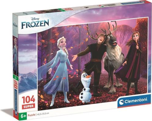 Disney Frozen Puzzel - 104 stukjes - Clementoni, Kinderen en Baby's, Speelgoed | Kinderpuzzels, Nieuw, 6 jaar of ouder, Meer dan 50 stukjes