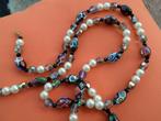 Vintage halsketting met Murano millefiori-kralen, Handtassen en Accessoires, Kettingen, Ophalen of Verzenden, Blauw