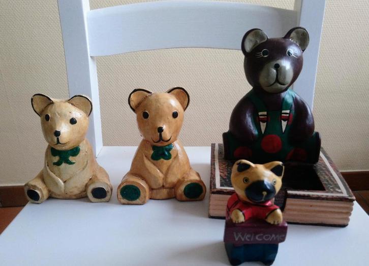 ours en bois, Collections, Statues & Figurines, Neuf, Animal, Enlèvement ou Envoi
