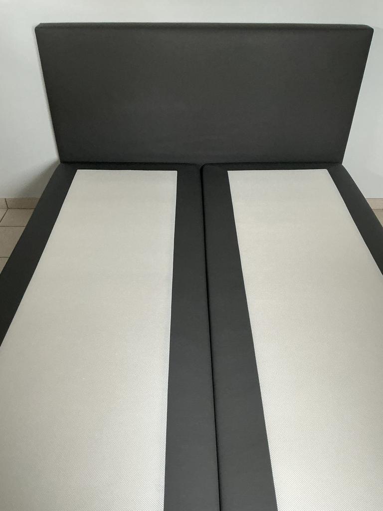 Boxspring antraciet 160/200, Ophalen, Zo goed als nieuw