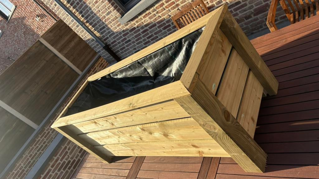 Grenen Bloemenbakken 135x45x52, Tuin en Terras, Bloembakken en Plantenbakken, Nieuw, Hout, Binnen, Balkon, Tuin, 30 tot 60 cm