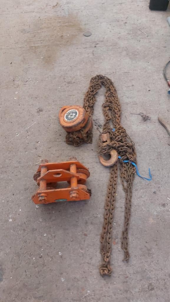 Palan manuel 3,5 t , chariot coulissant, Bricolage & Construction, Inconnu, Enlèvement, Utilisé, Palan