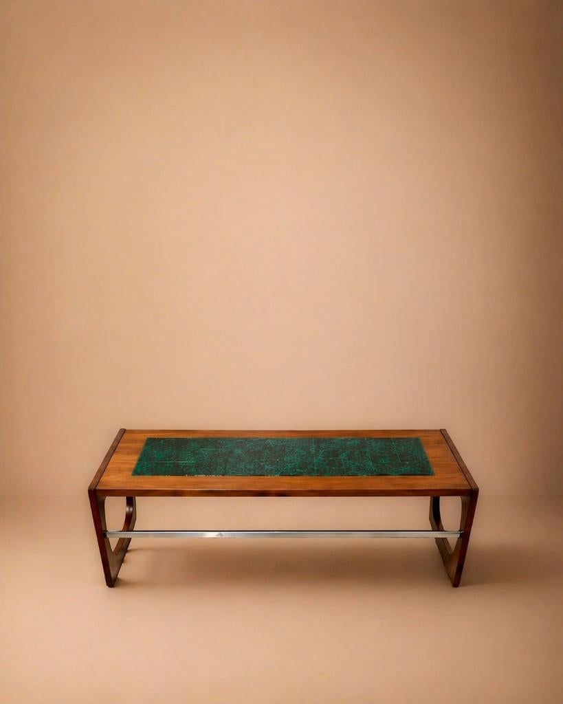 Table Salon scandinave Danois Vintage 1970s, Maison & Meubles, 100 à 150 cm, Moins de 50 cm, Enlèvement, Utilisé