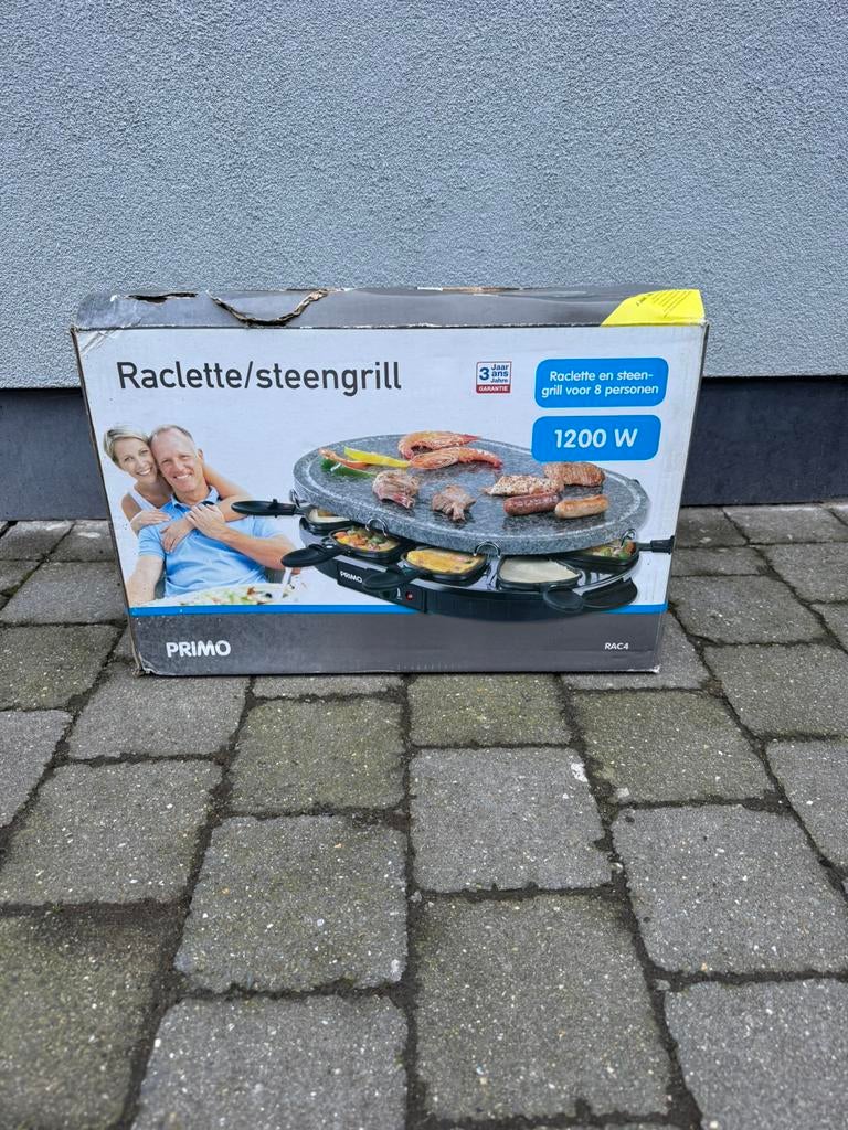 Steen grill raclette gourmetstel nieuw, Ophalen, Nieuw