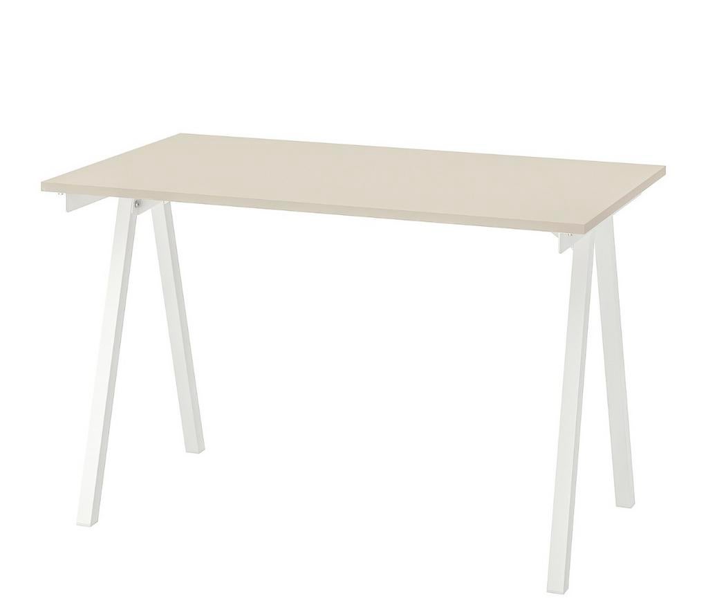 Bureau ikea beige et blanc trotten, Enlèvement ou Envoi, Comme neuf, IKEA, Beige
