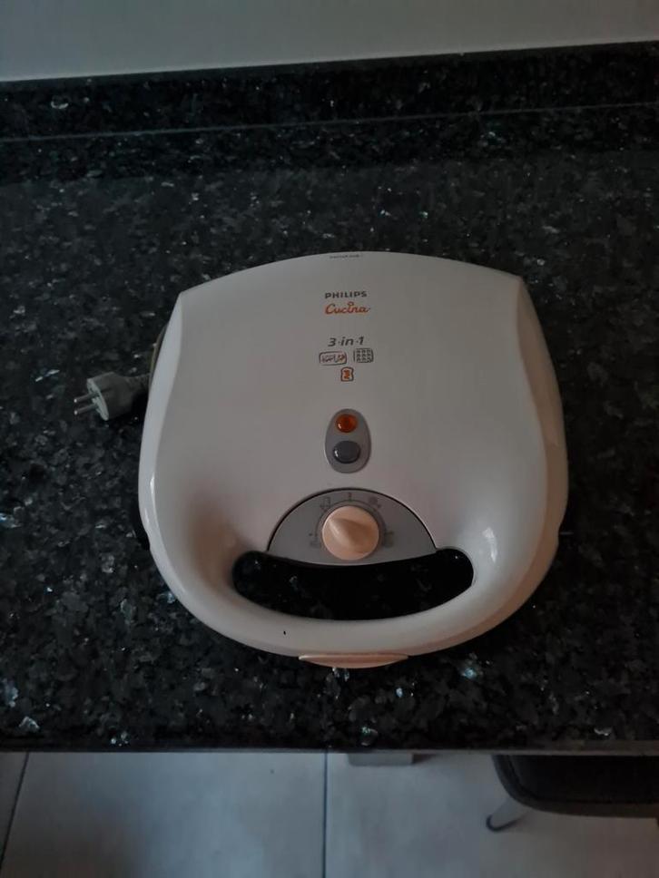 Machine à griller, gaufres et croques 3 en 1 Philips Cucina, Electroménager, Grille-pain, Enlèvement