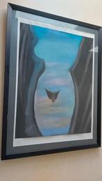 Houtskool en wasco op papier., Ophalen