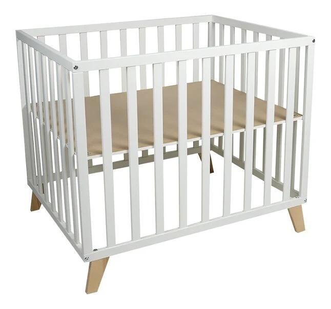 Kinderpark: Quax park Alix white - incl. Aerosleep matras, Enfants & Bébés, Parcs, Comme neuf, Rectangulaire, Réglable en hauteur