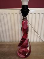 Val Saint Lambert Éclair fuchsia tafellamp vtg, Antiek en Kunst, Ophalen of Verzenden