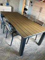 Tuintafel met 8 stoelen, Ophalen, Gebruikt, Rechthoekig, Kunststof