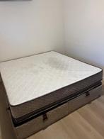 Bed boxspring met opbergruimte, Tissu, Brun, Enlèvement, Utilisé