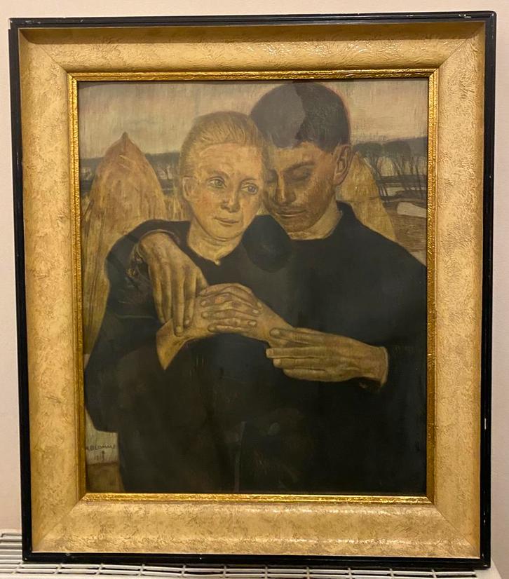 Tableau Lithographique signé Alfons blomme, Antiquités & Art, Art | Peinture | Classique, Enlèvement