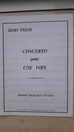"Concerto pour une voix"         Saint-Preux, Muziek en Instrumenten, Bladmuziek, Zang, Klassiek, Overige soorten, Ophalen of Verzenden