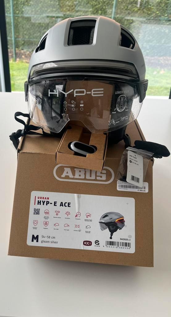 ABUS Hyp-E Helm, Fietsen en Brommers, Fietsaccessoires | Fietshelmen, Nieuw, Heer of Dame, M, Ophalen of Verzenden