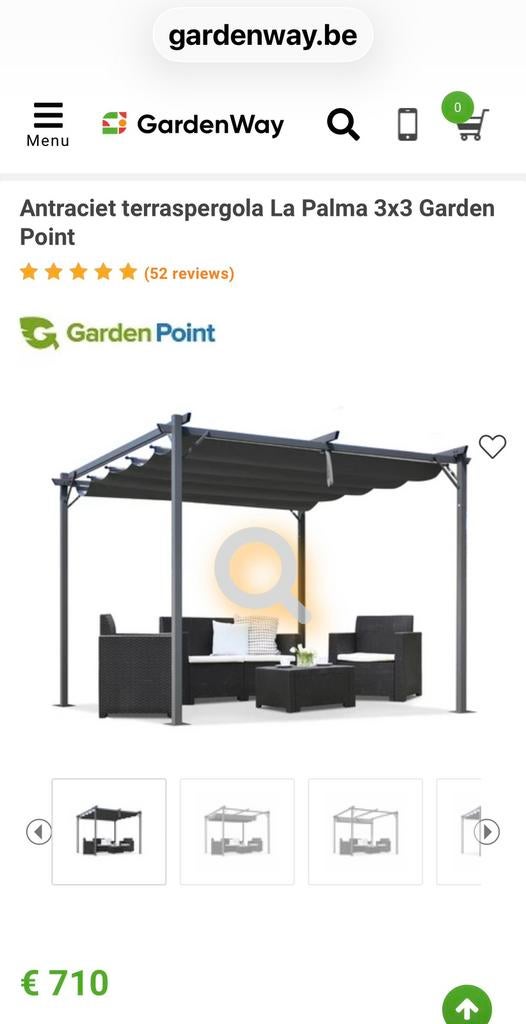 Pergola 3m x 3m 2 stuks beschikbaar, Jardin & Terrasse, Verrières, Enlèvement, Neuf, Pavillon de jardin