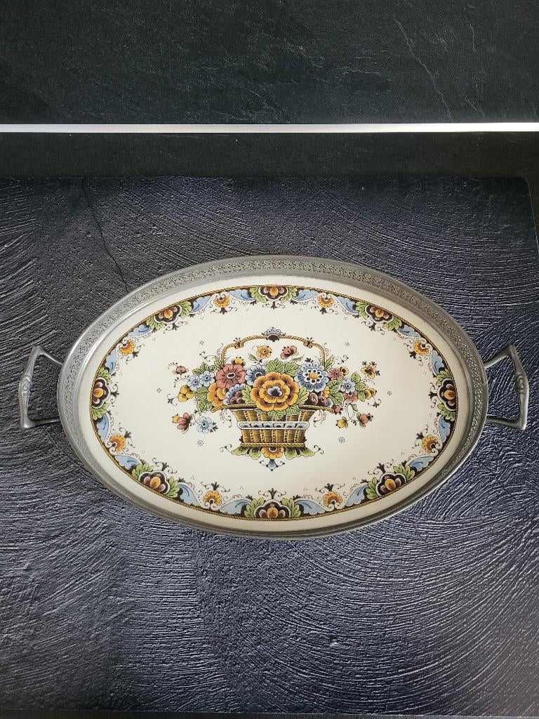 Vintage Westraven 1661 Delfts Handwerk Dienblad, Maison & Meubles, Accessoires pour la Maison | Plateaux, Utilisé, Autres matériaux