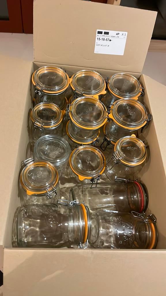 Weckpotten, inmaakpottten, bokalen, conserveetpotten, Verzamelen, Glas en Drinkglazen, Gebruikt, Overige typen, Ophalen