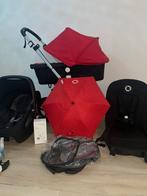 Bugaboo Cameileon 3 Black / Rood 3-in-1 kinderwagen Set, Ophalen, Babygeluk, Zo goed als nieuw, W