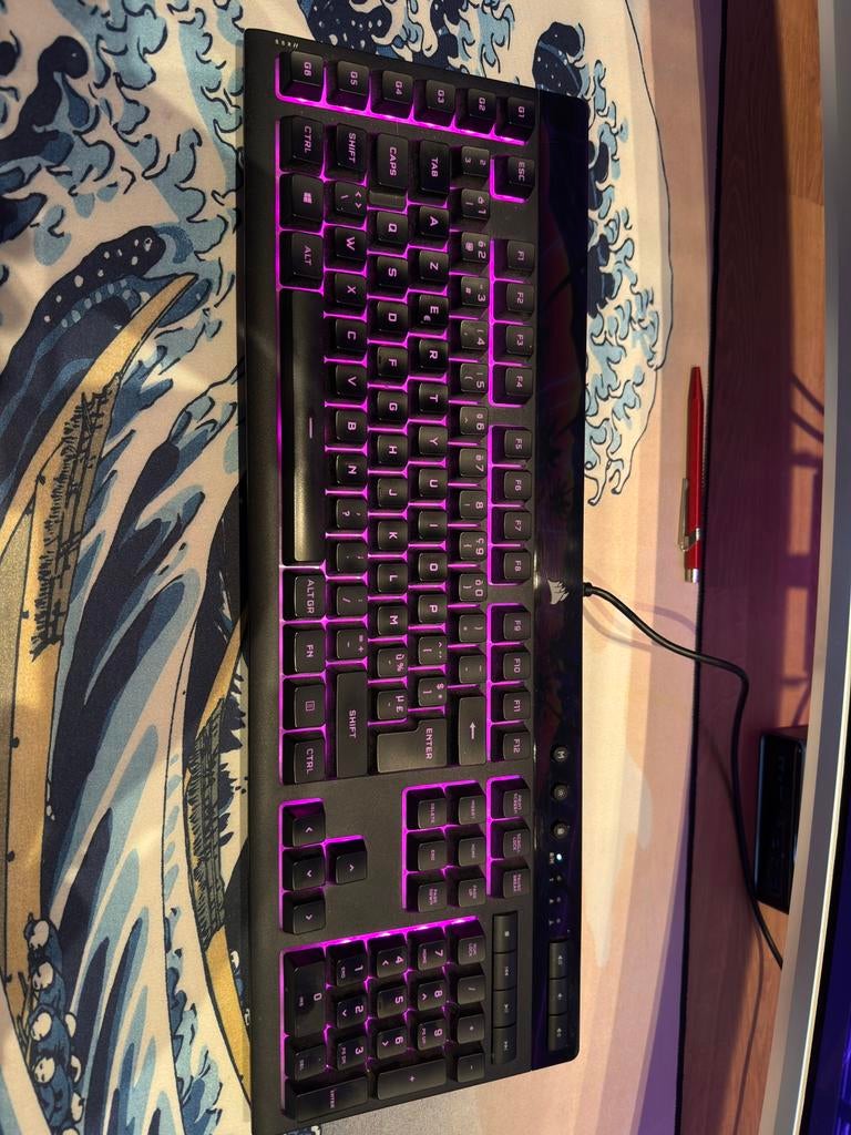 Corsair k55 RGB pro xt, Computers en Software, Ophalen, Gebruikt, Azerty, Gaming toetsenbord