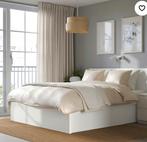 MALM Cadre lit coffre, blanc, 160x200 cm, Neuf, Enlèvement, 200 cm, Deux personnes