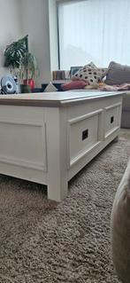 Richmond Interiors salontafel – wit met eiken blad, Ophalen