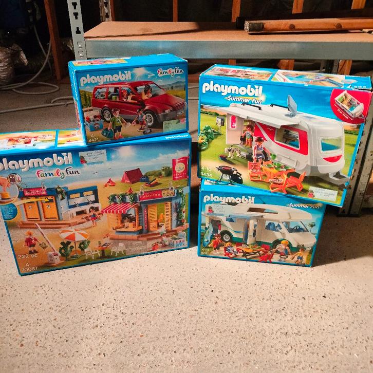 Playmobil kampeer- campingset, Kinderen en Baby's, Speelgoed | Playmobil, Gebruikt, Complete set, Ophalen of Verzenden