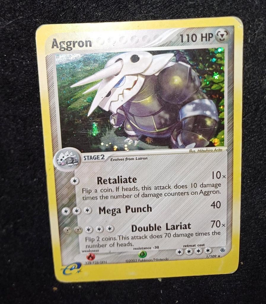 Vintage: Aggron 1/109 Ex Ruby&Sapphire, Hobby en Vrije tijd, Verzamelkaartspellen | Pokémon, Ophalen of Verzenden