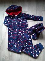 ✿ M116 - Onesie/winterpyjama girls + pantoffels, Kinderen en Baby's, Kinderkleding | Maat 116, Ophalen of Verzenden, Gebruikt