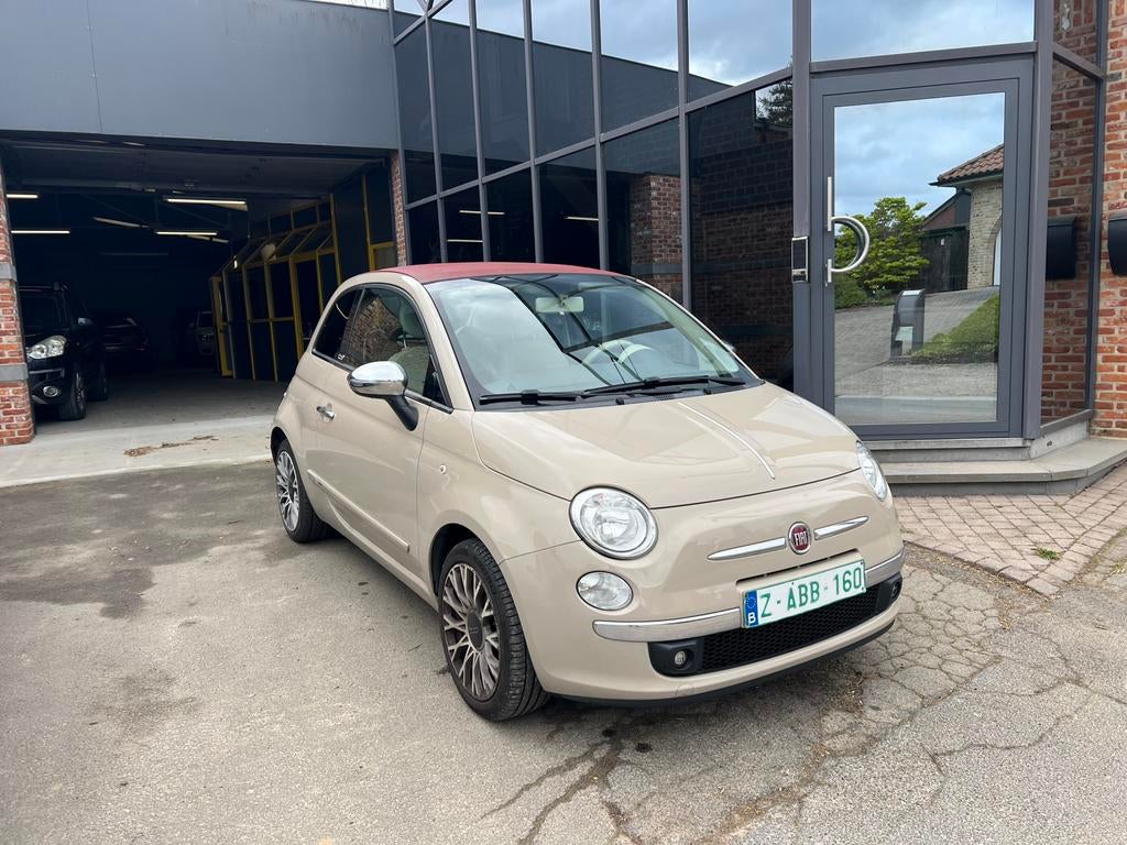 Fiat 500C 1.2i-AIRCO-JANTES-RADAR DE RECUL!, 1242 cc, Cabriolet, Beige, Leder