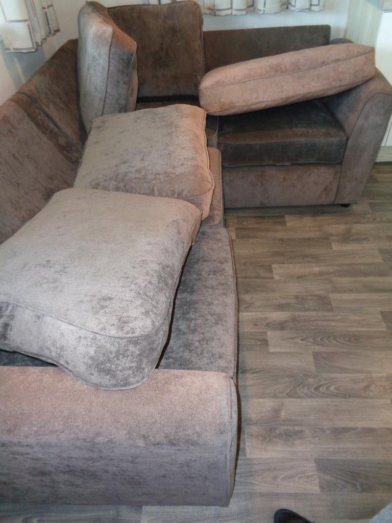 Fauteuil d'angle en 2 parties avec intérieur clic-clac, Enlèvement, Comme neuf, Tissus