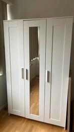 Armoire 3 portes avec miroir Ikea BRIMNES 117x50x190cm, Avec tablette(s), 100 à 150 cm, Utilisé, 50 à 75 cm