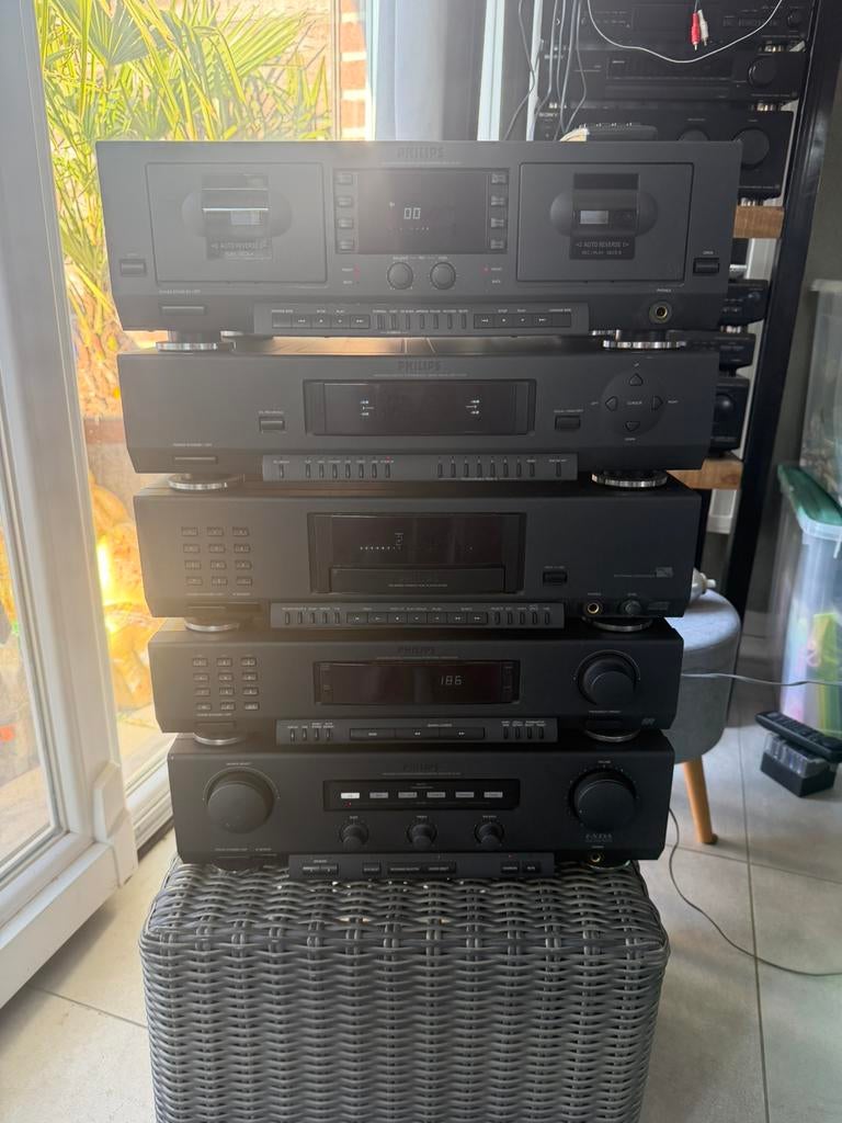 Philips 900 series vintage stereo losse componenten, Ophalen, Philips, Cassettedeck, Losse componenten