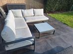 Loungeset + zweefparasol, Tuin en Terras, Tuinsets en Loungesets, Ophalen, 5 zitplaatsen, Kunststof, Bank