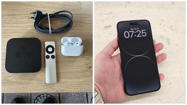 Echange iphone 14 pro max + apple tv + airpods 2, Télécoms, Téléphonie mobile | Apple iPhone, Comme neuf, iPhone 14, Noir, Enlèvement