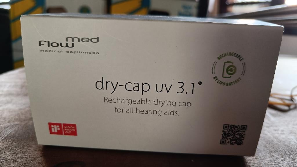 Hoorapparaten droger flow-med dry-cap uv 3.1, Elektronische apparatuur, Persoonlijke Verzorgingsapparatuur, Nieuw, Ophalen
