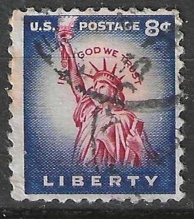 USA 1958/1961 - Yvert 637 - Vrijheidsbeeld - 8 c. (ST), Verzenden, Gestempeld
