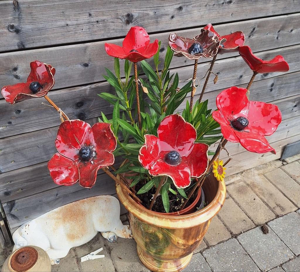 Moederdag tuinbloemen in keramiek cadeau geschenk, Diversen, Ophalen