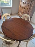 Antieke uitvouwbare tafel met 4 stoelen, Maison & Meubles, Salles à manger complètes, Enlèvement