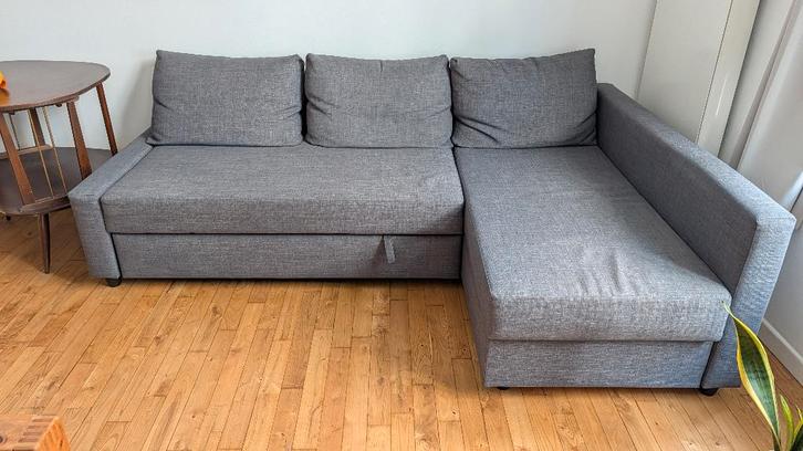 FRIHETEN Hoekslaapbank, Huis en Inrichting, Zetels | Zetels, Gebruikt, Hoekbank, Driepersoons, 200 tot 250 cm, 125 tot 150 cm