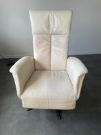 Electrische relax wit leer in garantie, Enlèvement, Comme neuf, Cuir