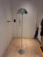 Lampadaire champignon en métal argenté, Ophalen, Zo goed als nieuw, Metaal, 100 tot 150 cm