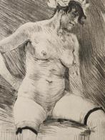 Félicien Rops - peuple Heliogravure, Antiek en Kunst, Kunst | Etsen en Gravures, Ophalen of Verzenden, Ets