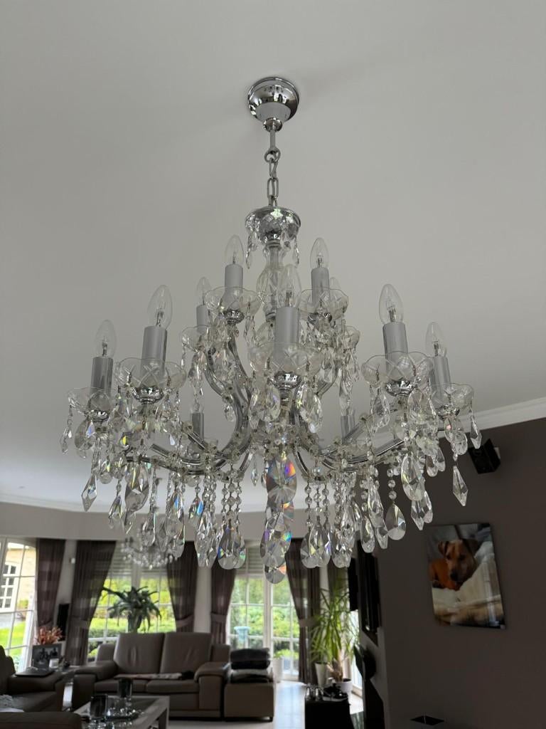 Mooie kristallen lusters, Ophalen, Zo goed als nieuw, Metaal, Tijdloos