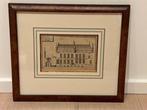 Gravure Domus Anglorum Brugae (Brugge) Sanderus, Antiek en Kunst, Ophalen of Verzenden